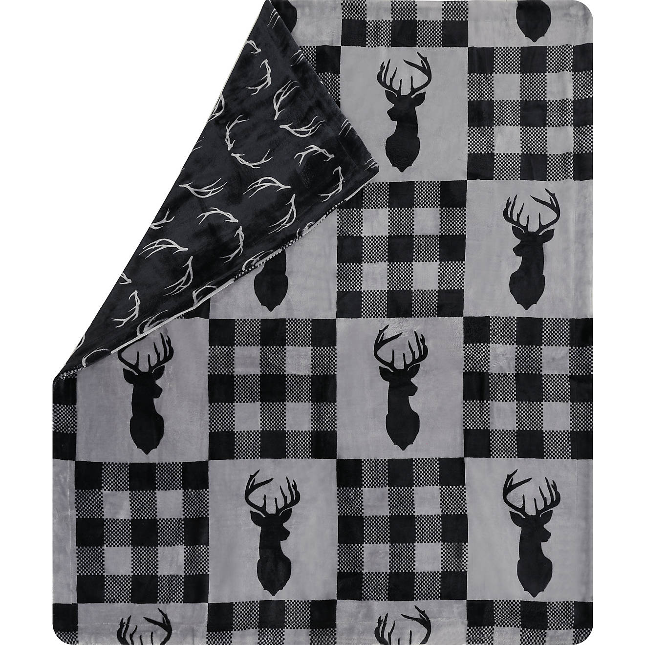 Needle & Pine 50 in x 60 in Charcoal Flannel Throw Blanket                                                                       - view number 1