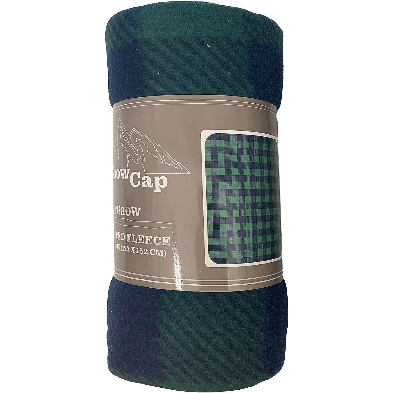 Snowcap 50 in x 60 in Dark Green Fleece Throw Blanket                                                                            - view number 2