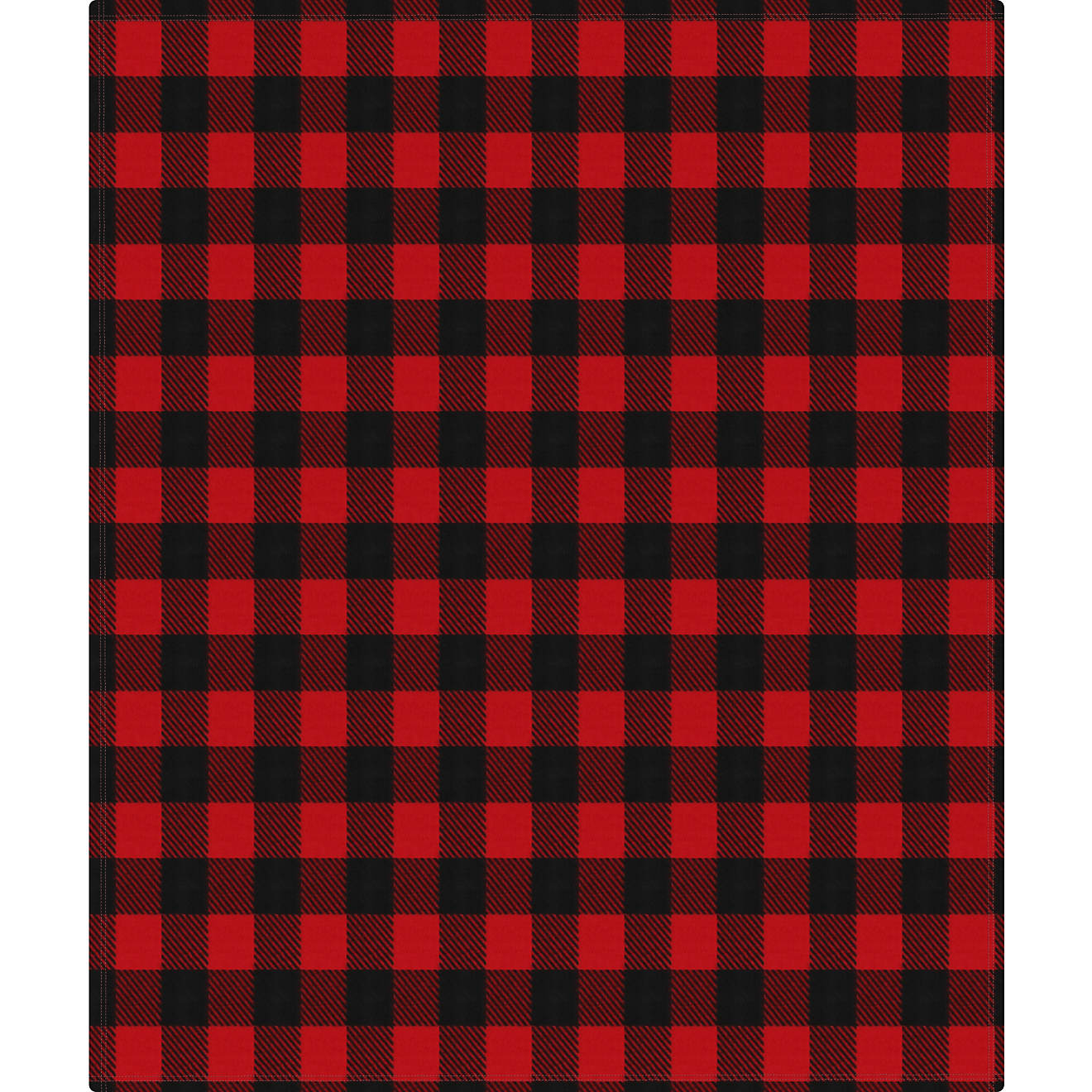 Snowcap 50 in x 60 in Red Fleece Buffalo Check Throw Blanket                                                                     - view number 1