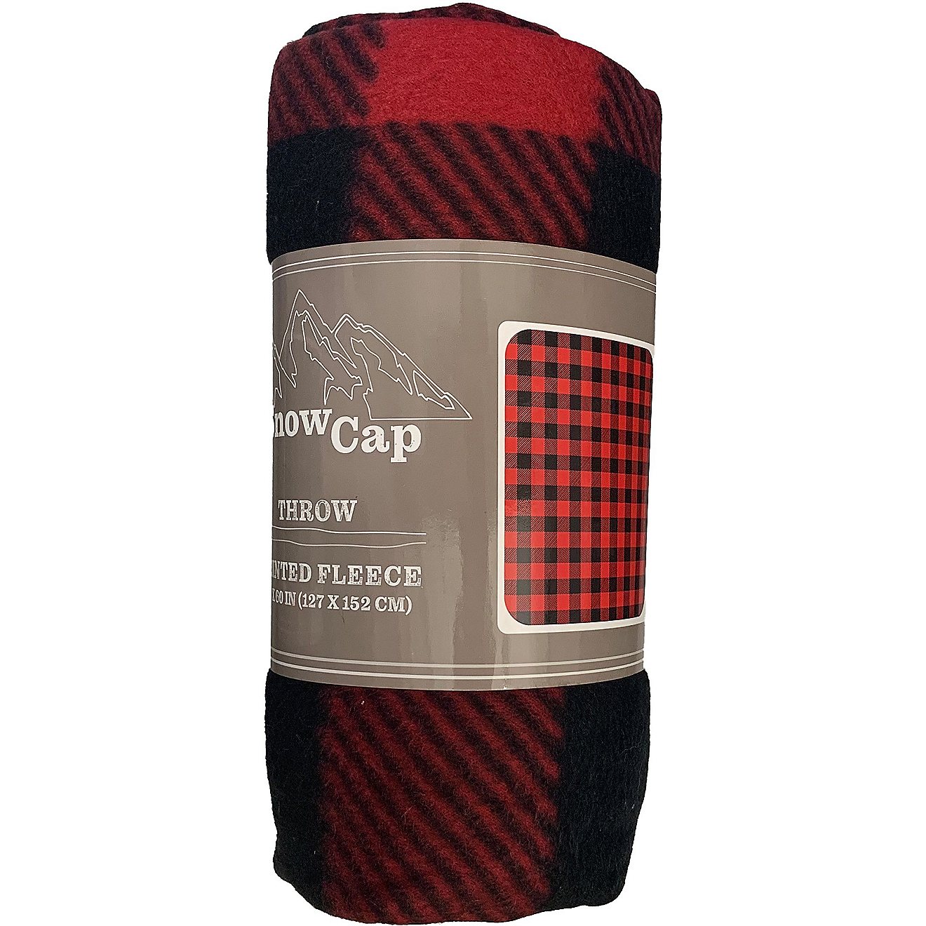 Snowcap 50 in x 60 in Red Fleece Buffalo Check Throw Blanket                                                                     - view number 2