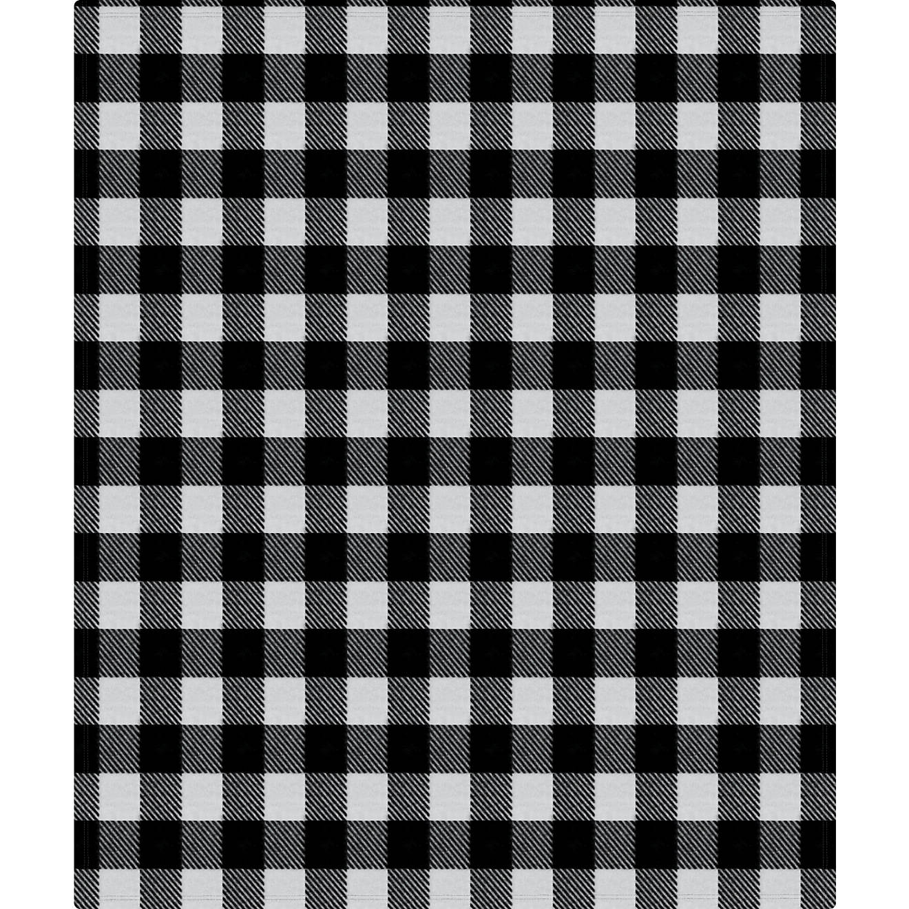 Snowcap 50 in x 60 in Black/White Fleece Buffalo Check Throw Blanket                                                             - view number 1