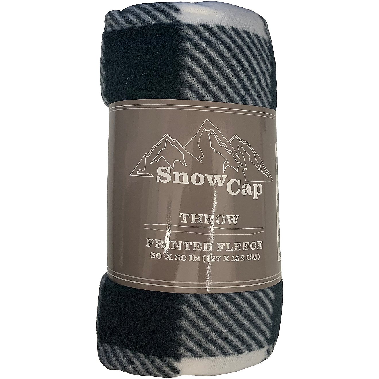 Snowcap 50 in x 60 in Black/White Fleece Buffalo Check Throw Blanket                                                             - view number 2
