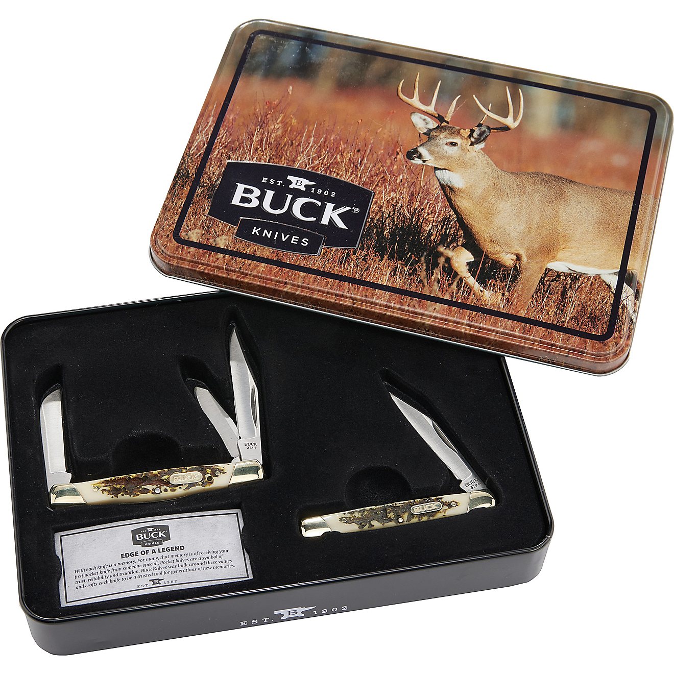 Buck Knives 373/379 Combo Faux Stag Knife Set                                                                                    - view number 1