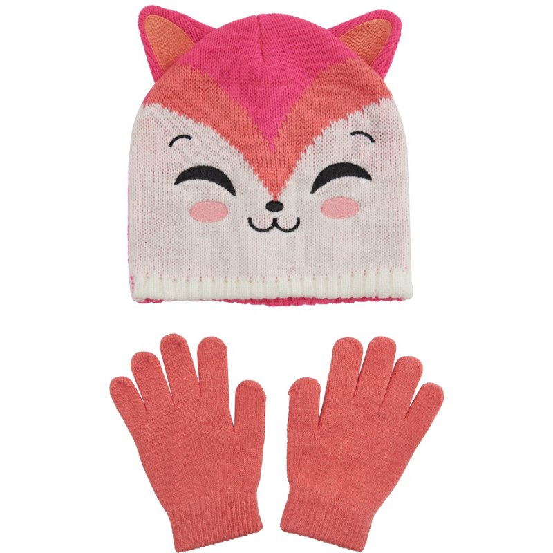 Magellan Outdoors Girls’ Fox Critter Set Pink Bright - Men's Headwear/Accessories at Academy Sports product image
