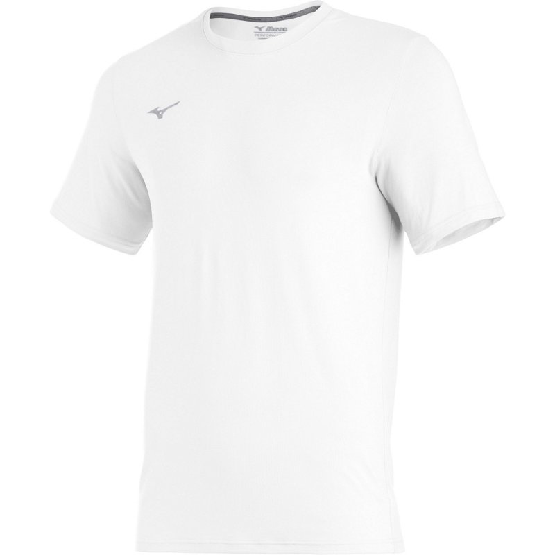 Mizuno Youth Boy's Comp Diamond Short Sleeve Crew, Size Extra Large, White (0000)