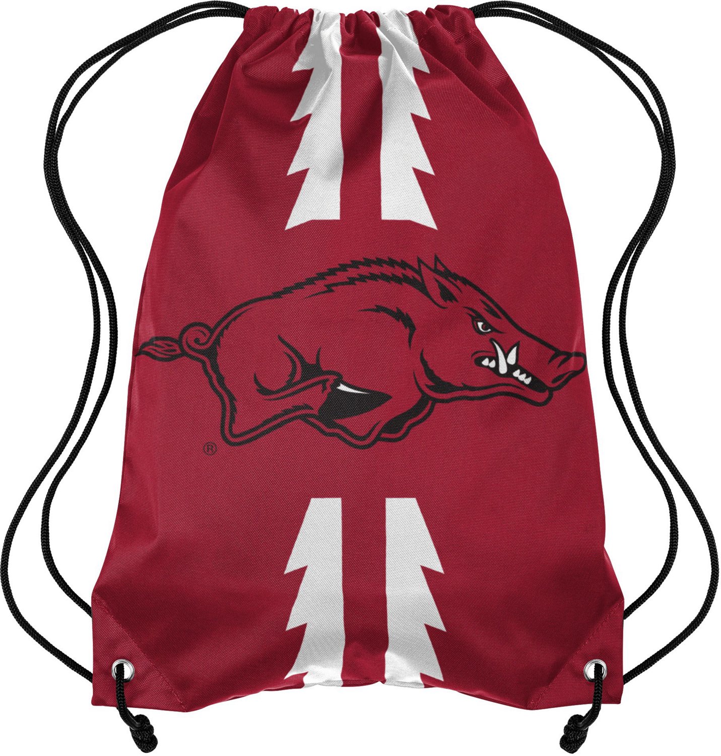 Forever Collectibles University of Arkansas Team Stripe Drawstring Backpack