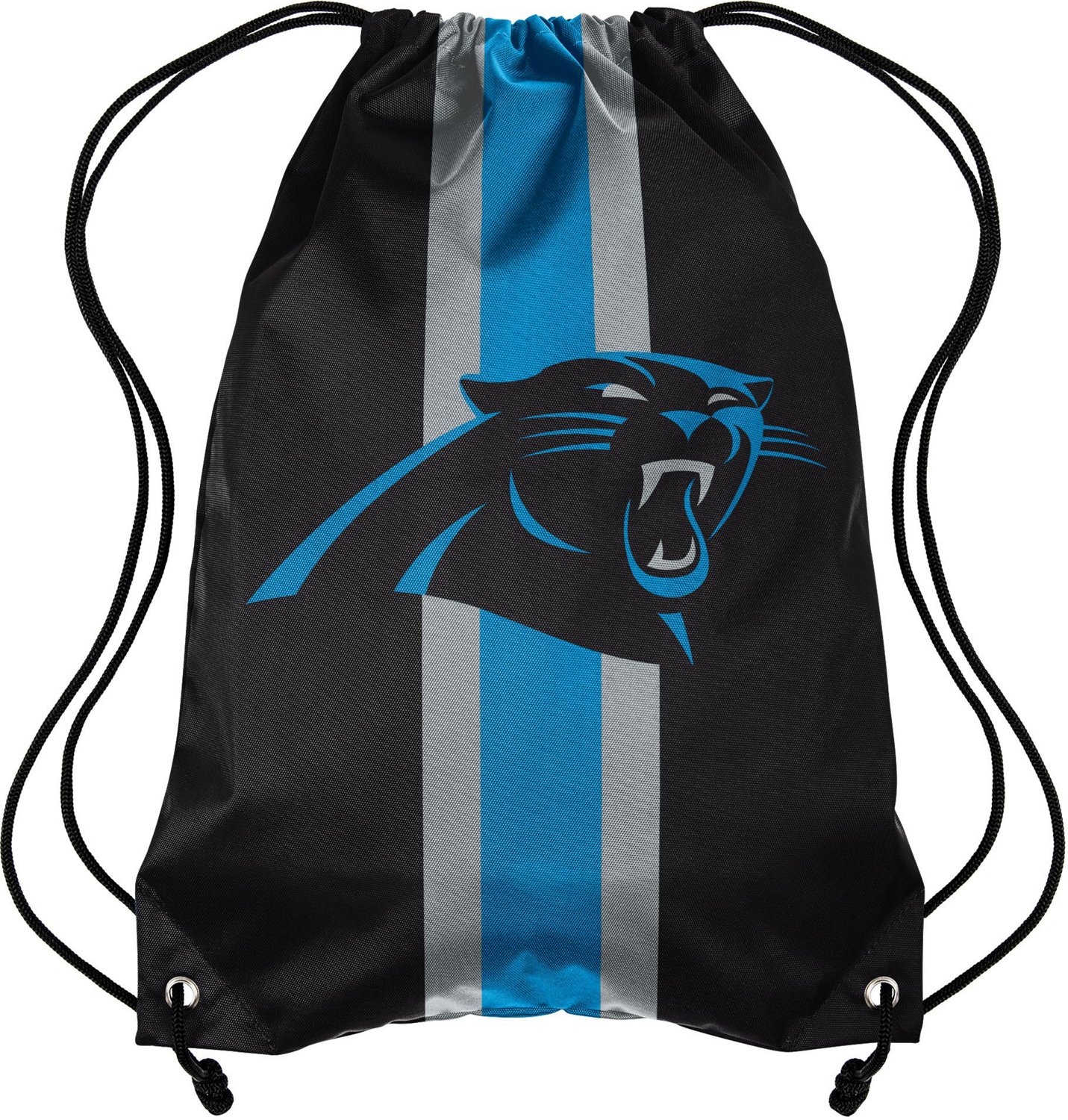 Forever Collectibles Carolina Panthers Team Stripe Drawstring Backpack