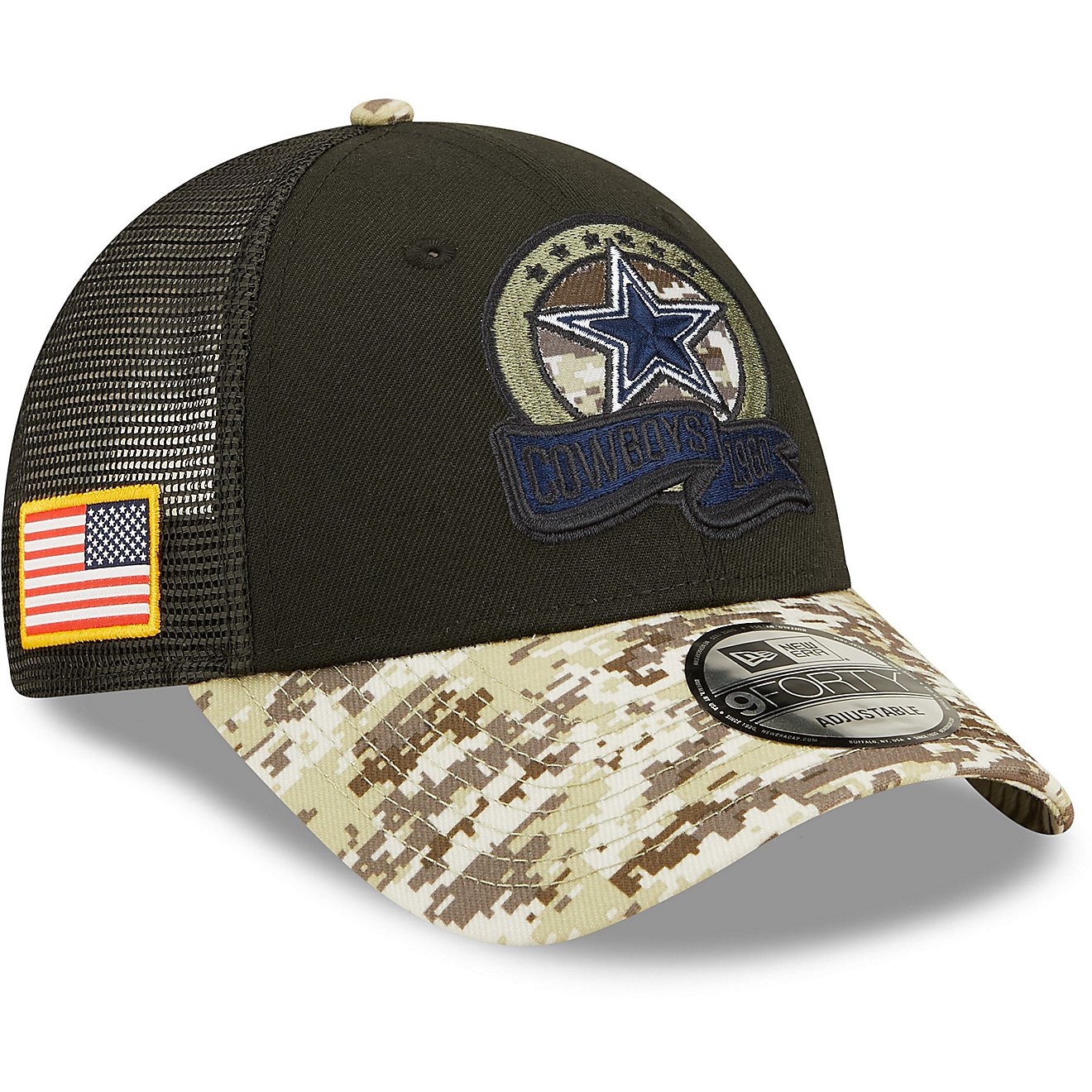 New Era Men's Dallas Cowboys NFL Salute To Service 2022 9FORTY Cap                                                               - view number 3