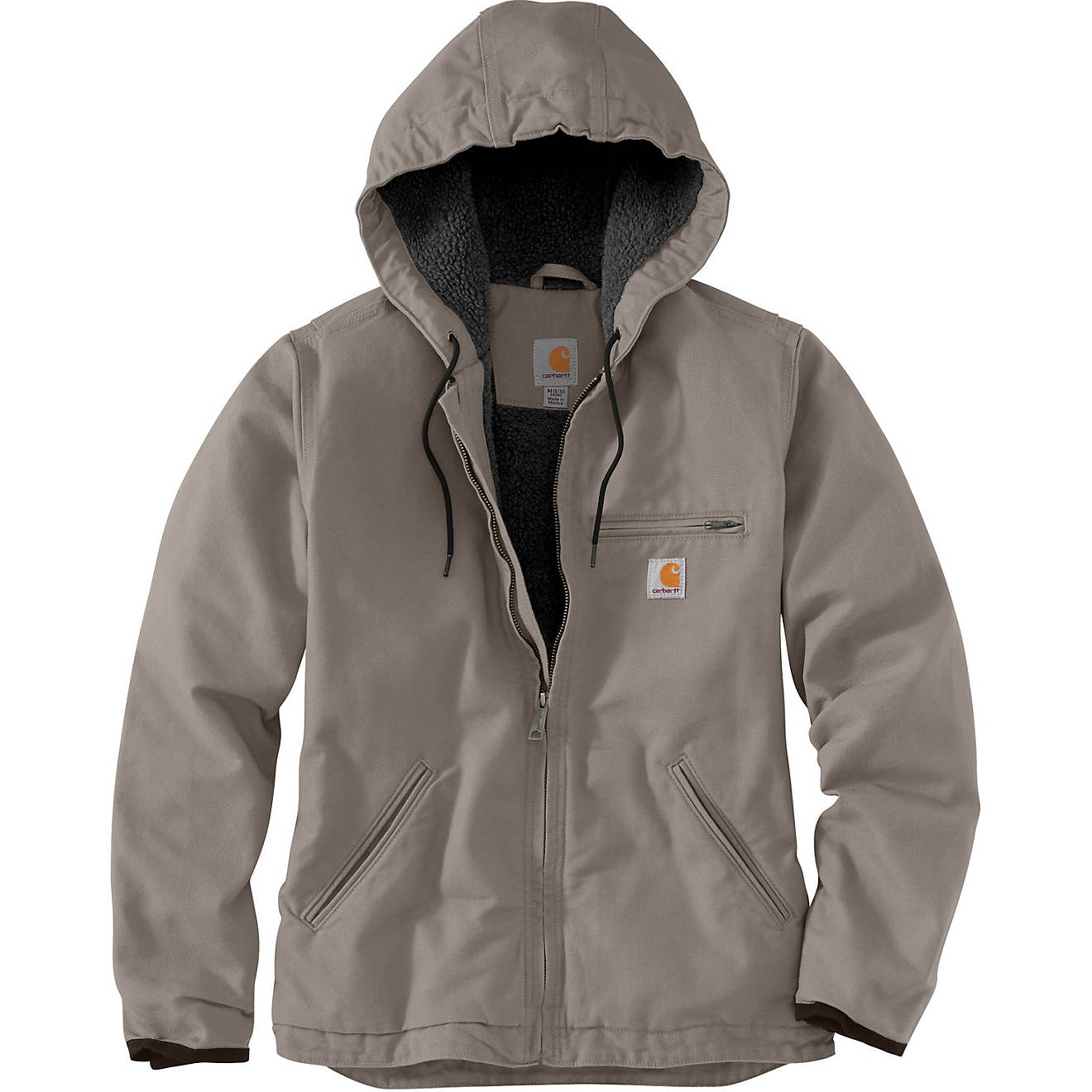Carhartt Women's Loose Fit Washed Duck Sherpa-Lined Hooded Jacket                                                                - view number 1