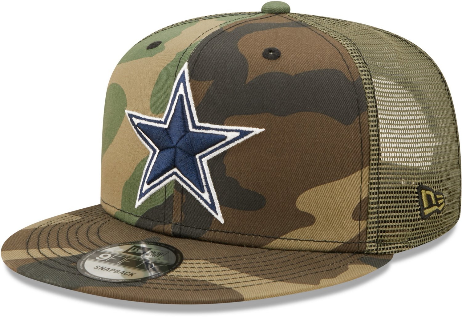 Dallas Cowboys Camo 9FIFTY Trucker Snapback Hat, NFL by New Era