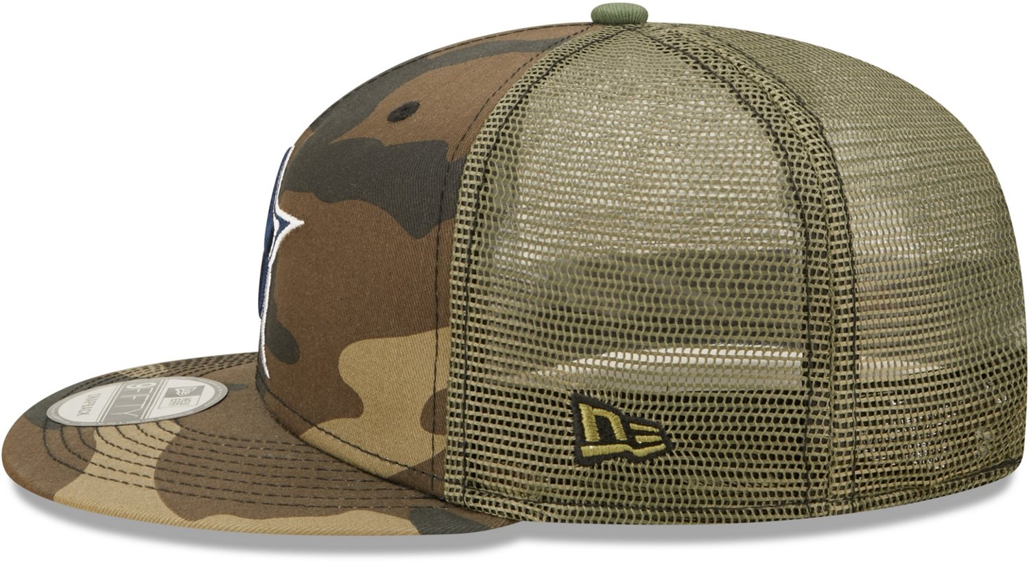 NWT New Era Dallas Cowboys Woodland Camo Army Green Logo Trucker Snapback  Hat - CNS Center of AZ