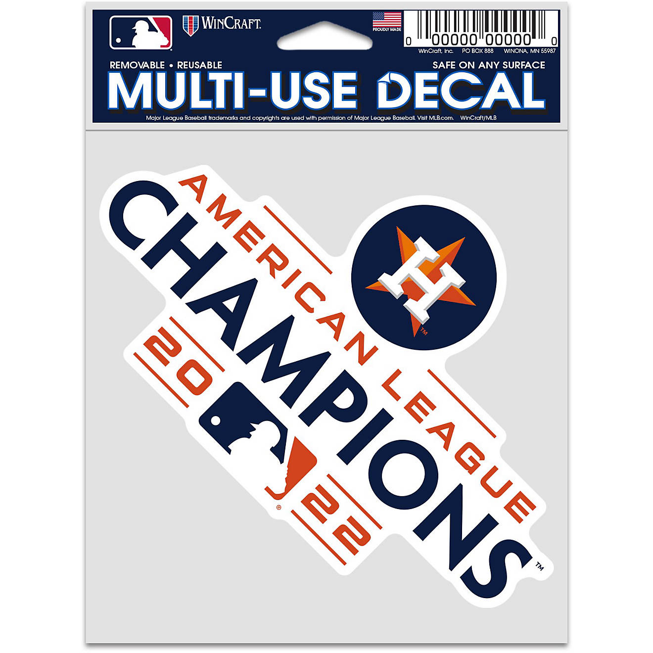 WinCraft Houston Astros 2022 ALCS Champs 3.75x5in Fan Decal                                                                      - view number 1
