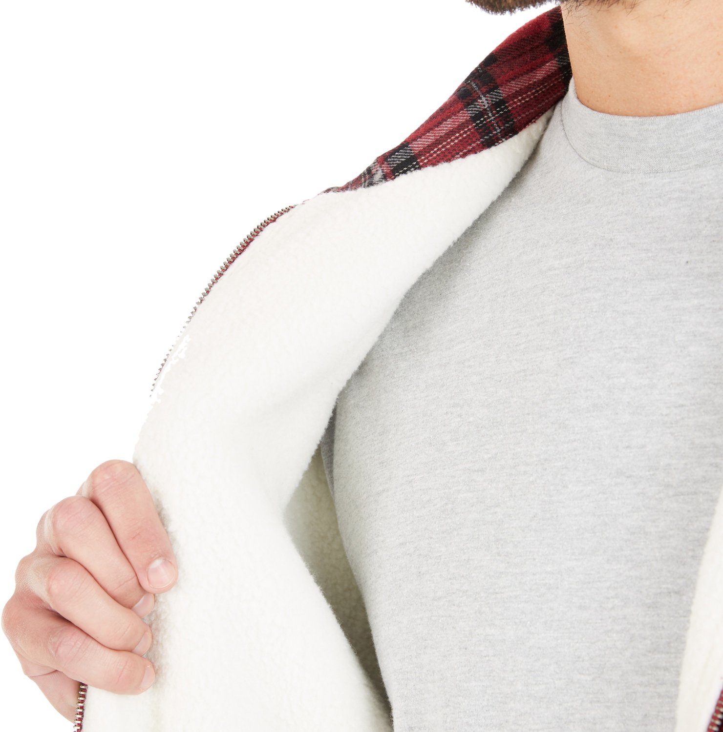 Smith's Workwear Men's Sherpa-Lined Flannel Jacket - view number 5