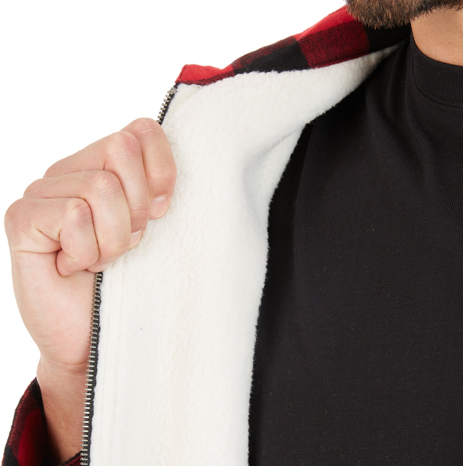 Smith's Workwear Men's Sherpa-Lined Flannel Jacket - view number 5