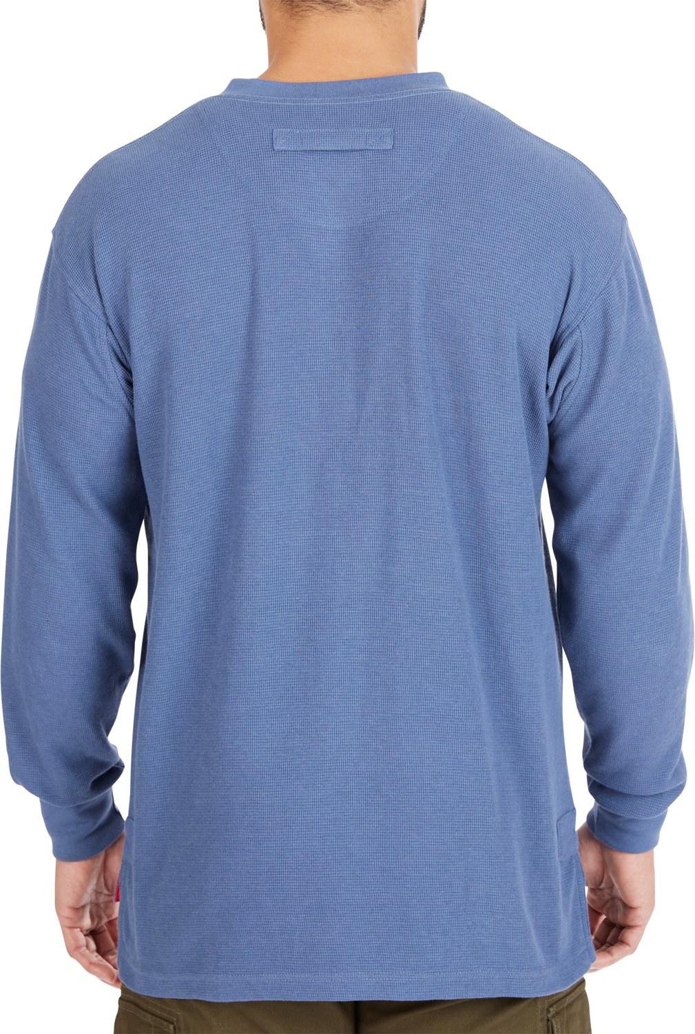 Smith's Workwear Men's Extended Tail Mini Thermal Knit Henley Pullover - view number 3
