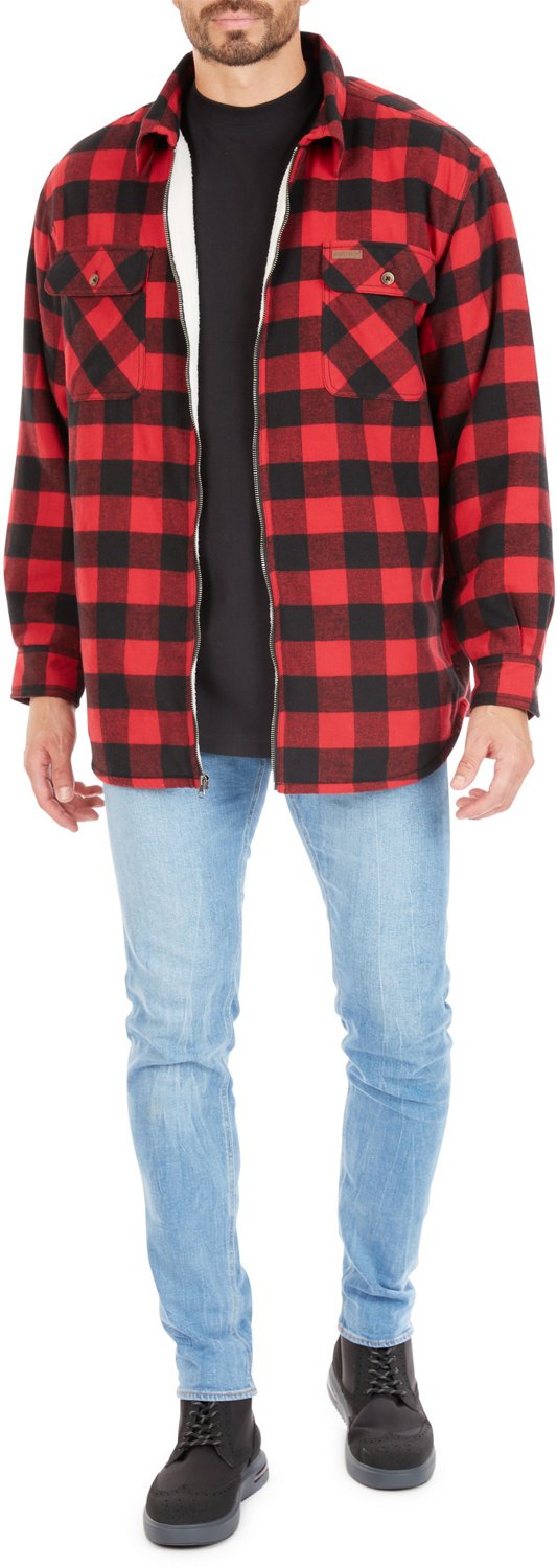 Smith's Workwear Men's Sherpa-Lined Flannel Jacket - view number 4