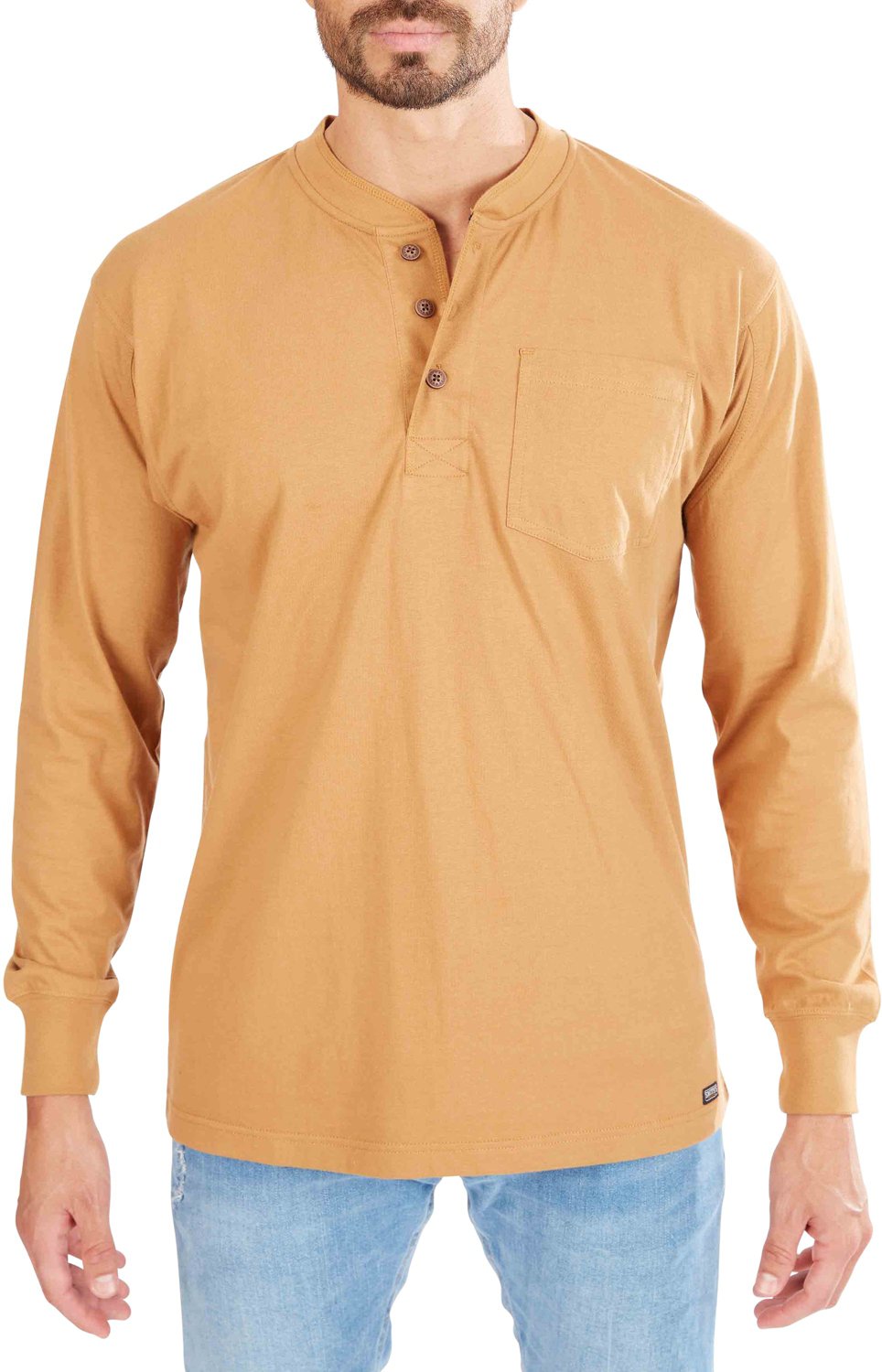 Smith's Workwear Men's Workwear Long Sleeve Henley Shirt - view number 1