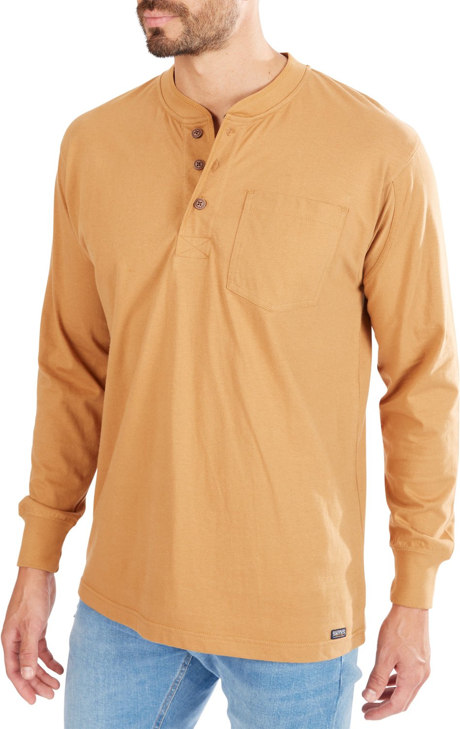 Smith's Workwear Men's Workwear Long Sleeve Henley Shirt - view number 2