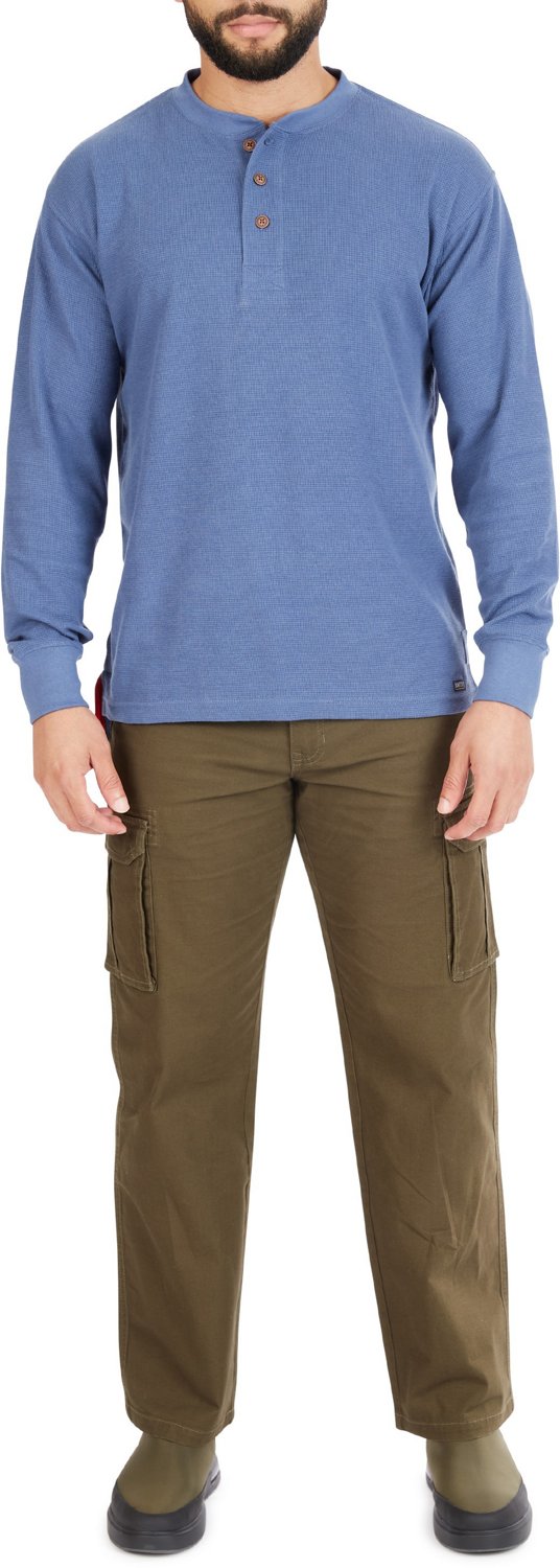 Smith's Workwear Men's Extended Tail Mini Thermal Knit Henley Pullover - view number 4