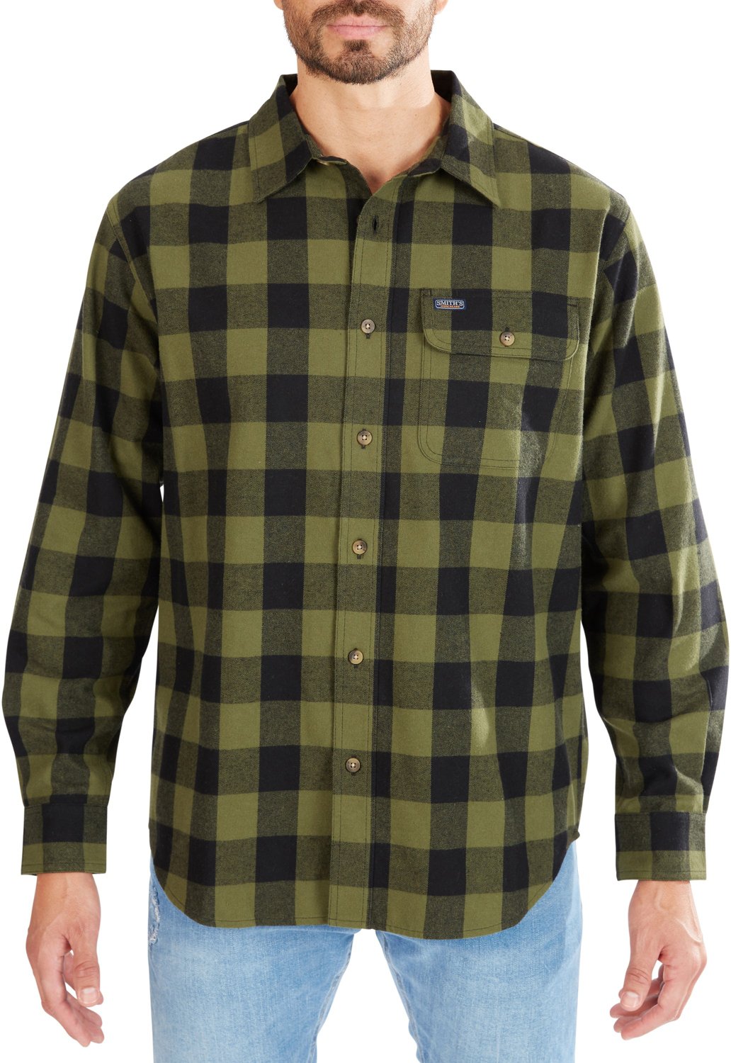 Smith's Workwear Men's Buffalo Flannel Button Down Shirt                                                                         - view number 1
