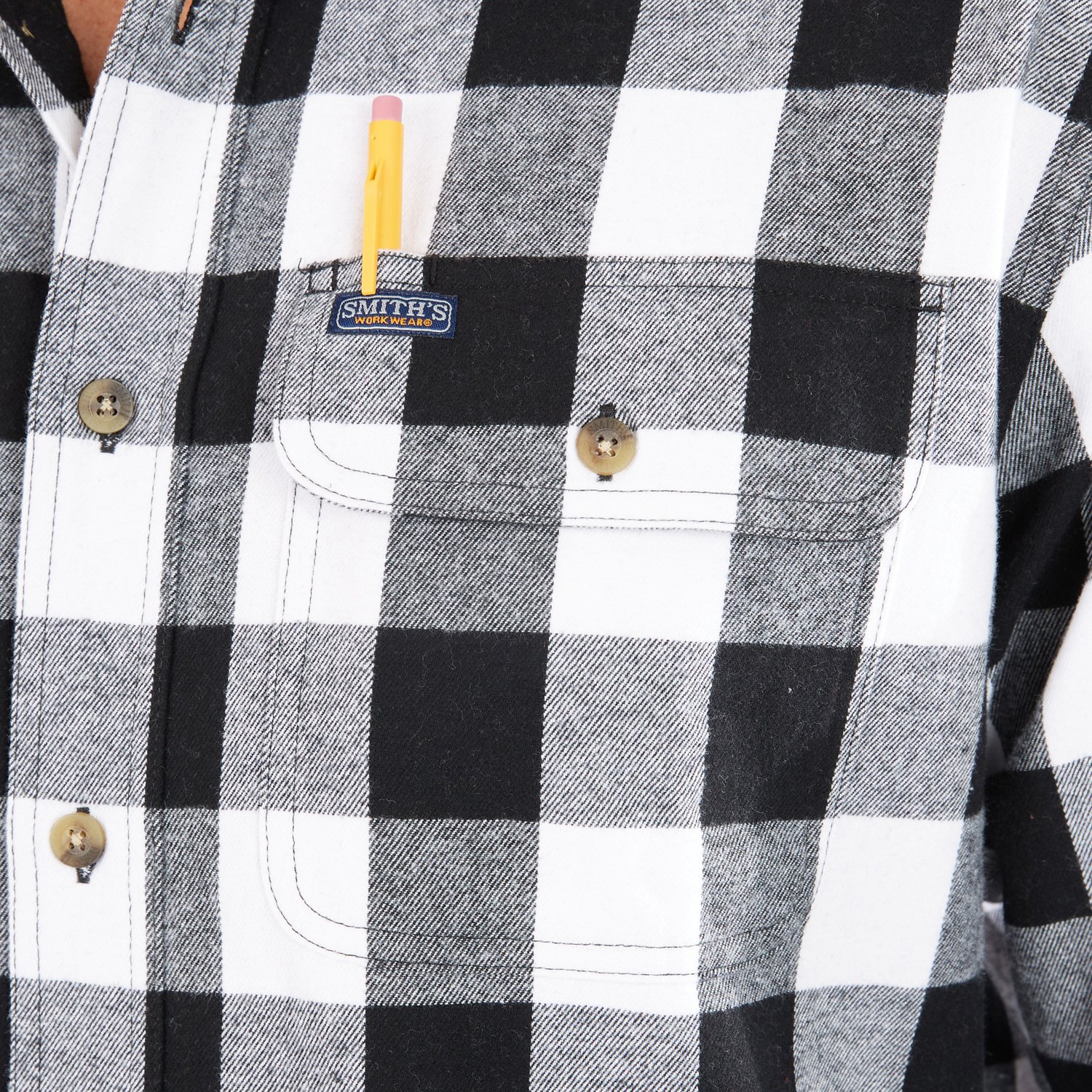 Smith's Workwear Men's Buffalo Flannel Button Down Shirt - view number 5