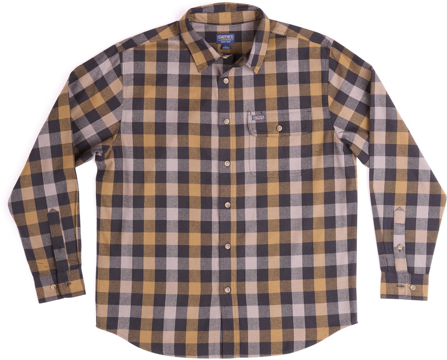 Smith's Workwear Men's Plaid Pocket Flannel Button Down Shirt - view number 6