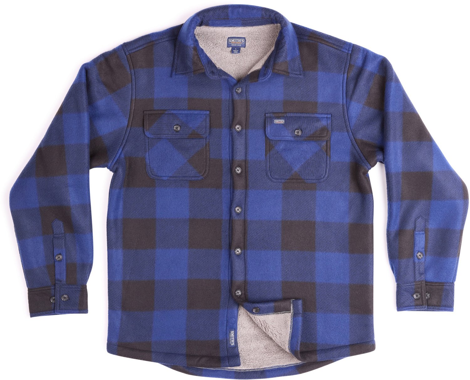 Smith's Workwear Men's Plaid Fleece Shirt Jacket                                                                                 - view number 7
