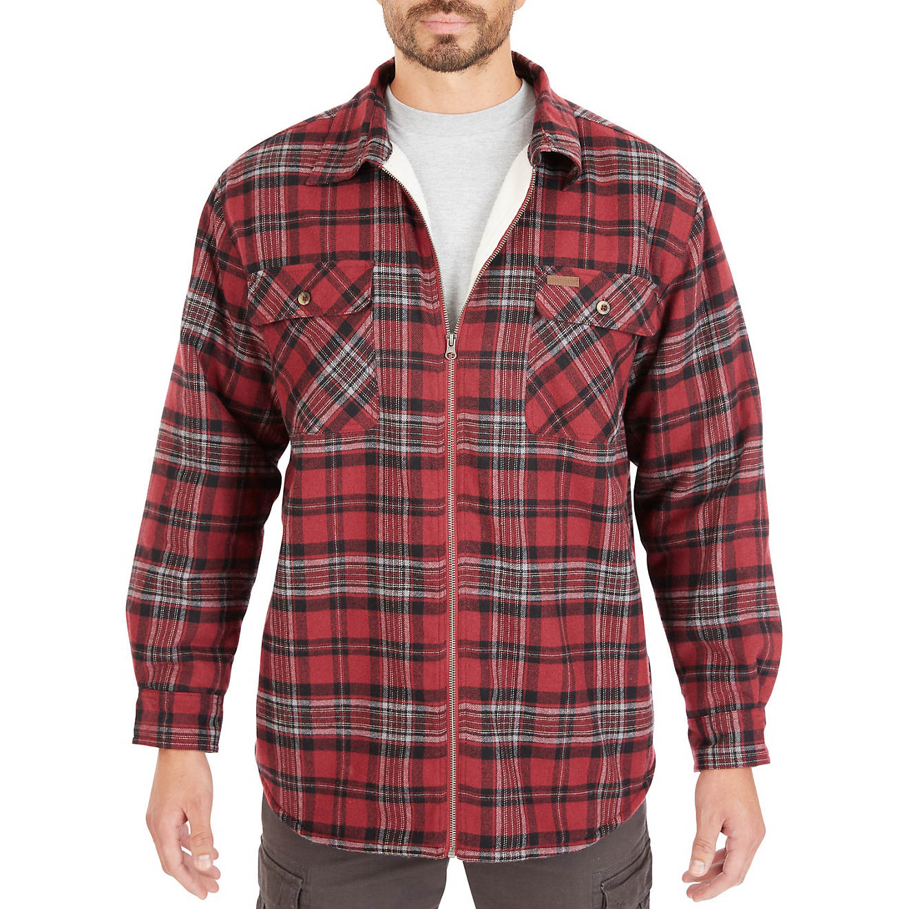 Smith's Workwear Men's Sherpa-Lined Flannel Jacket | Academy