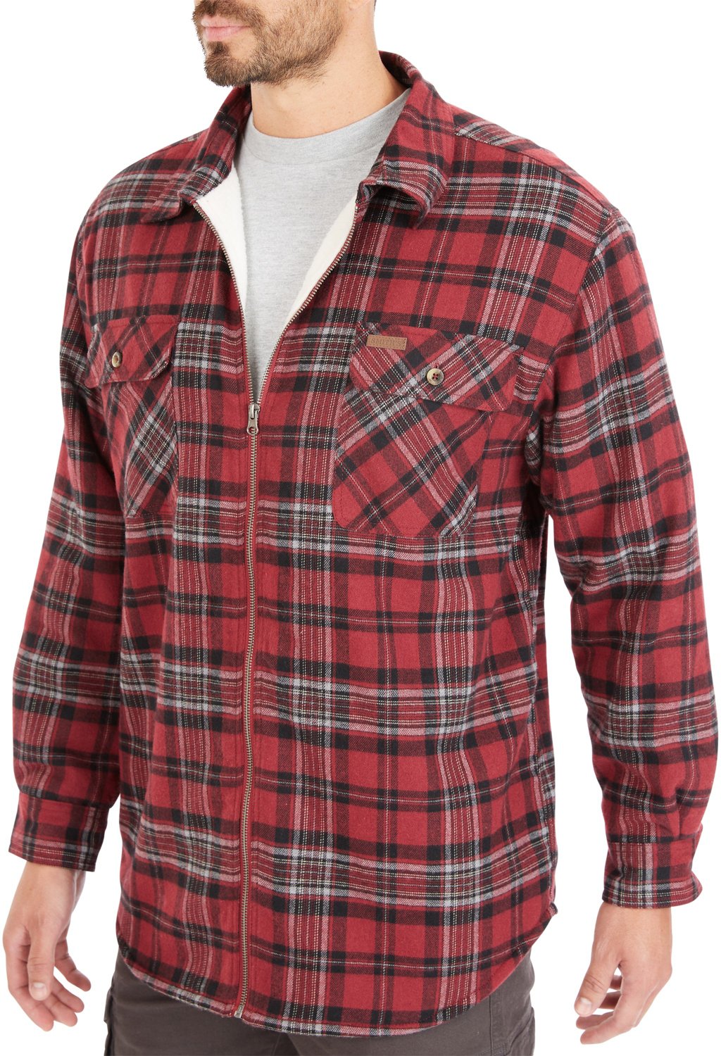 Smith's Workwear Men's Sherpa-Lined Flannel Jacket - view number 2