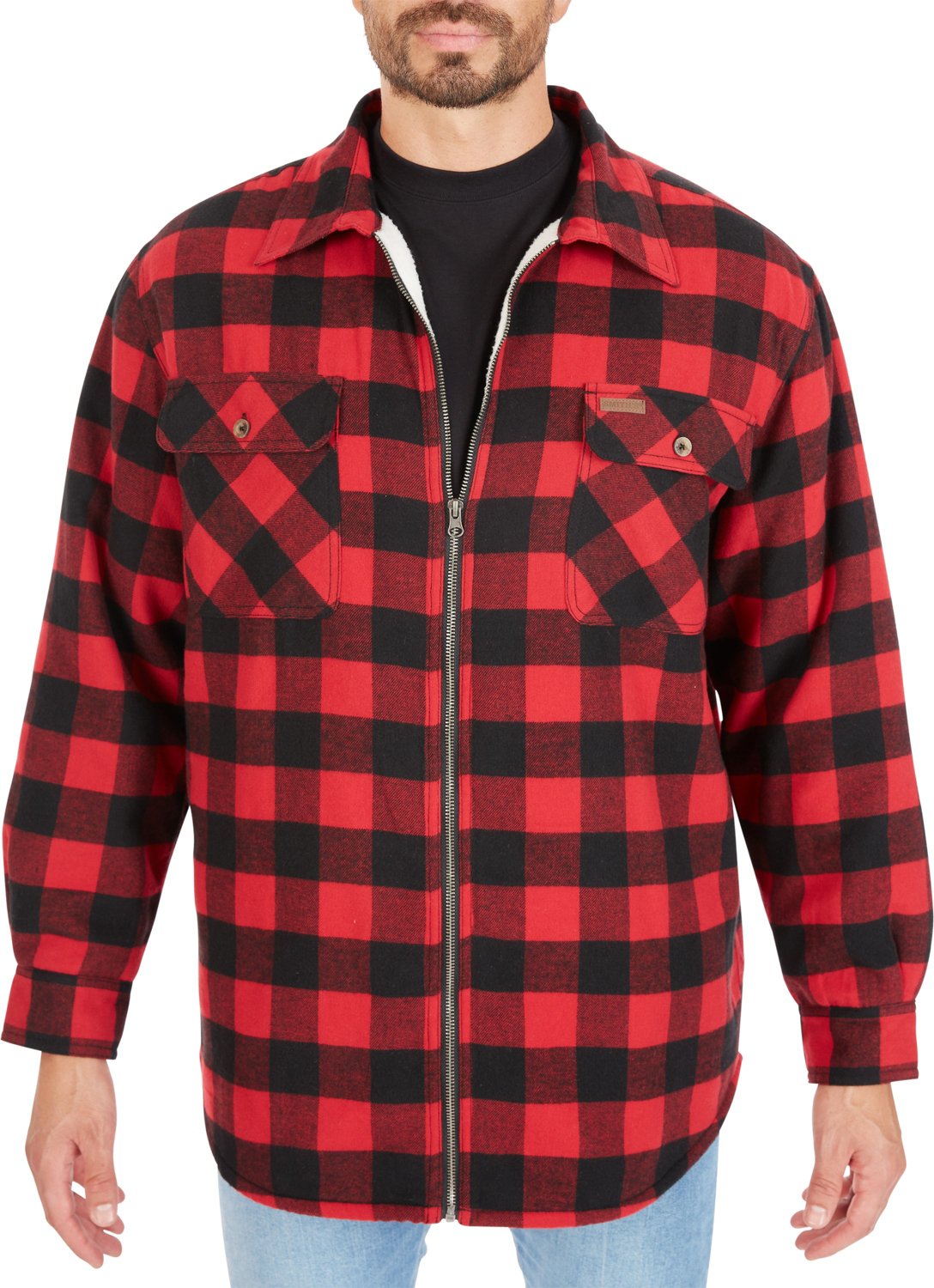 Smith's Workwear Men's Sherpa-Lined Flannel Jacket - view number 1