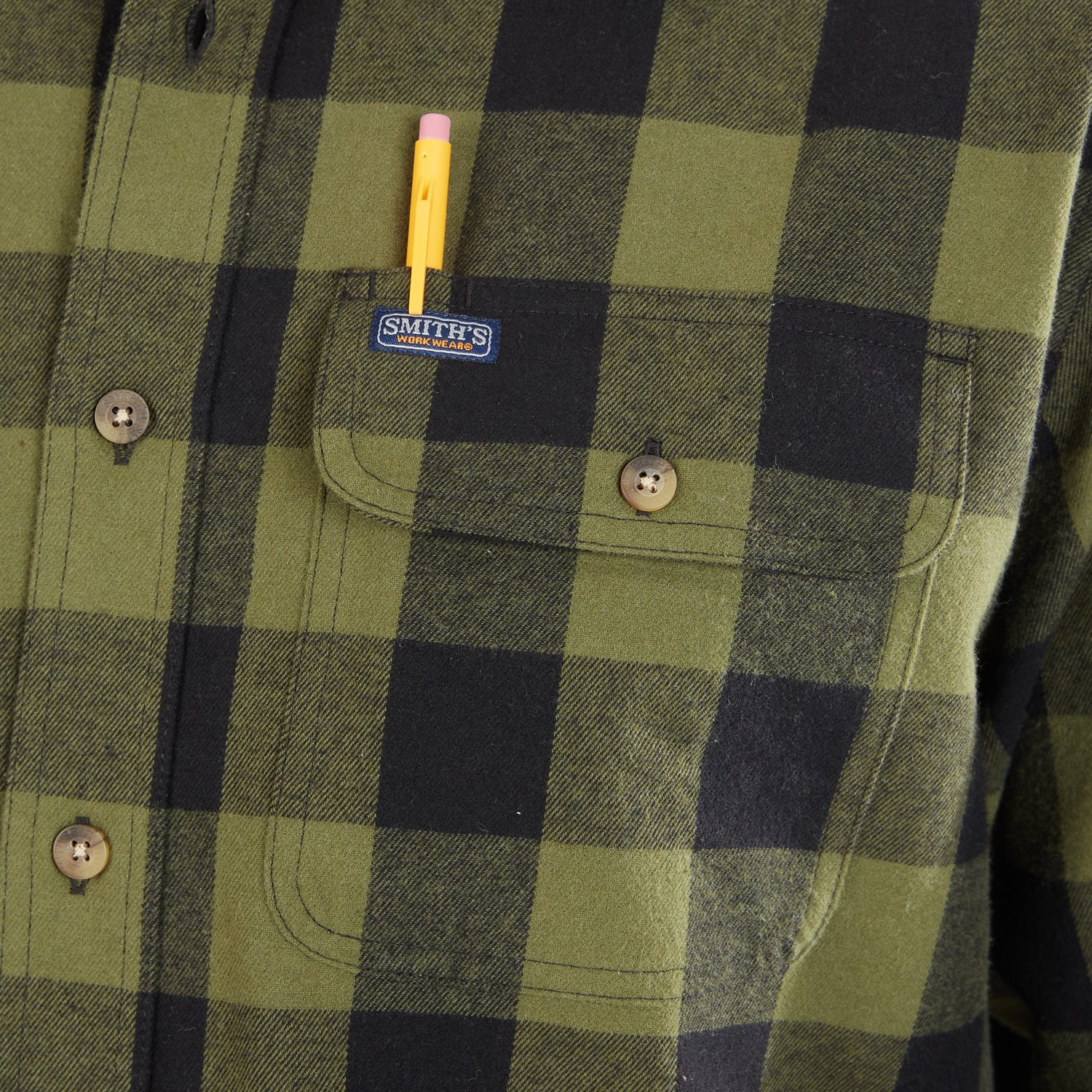 Smith's Workwear Men's Buffalo Flannel Button Down Shirt                                                                         - view number 5