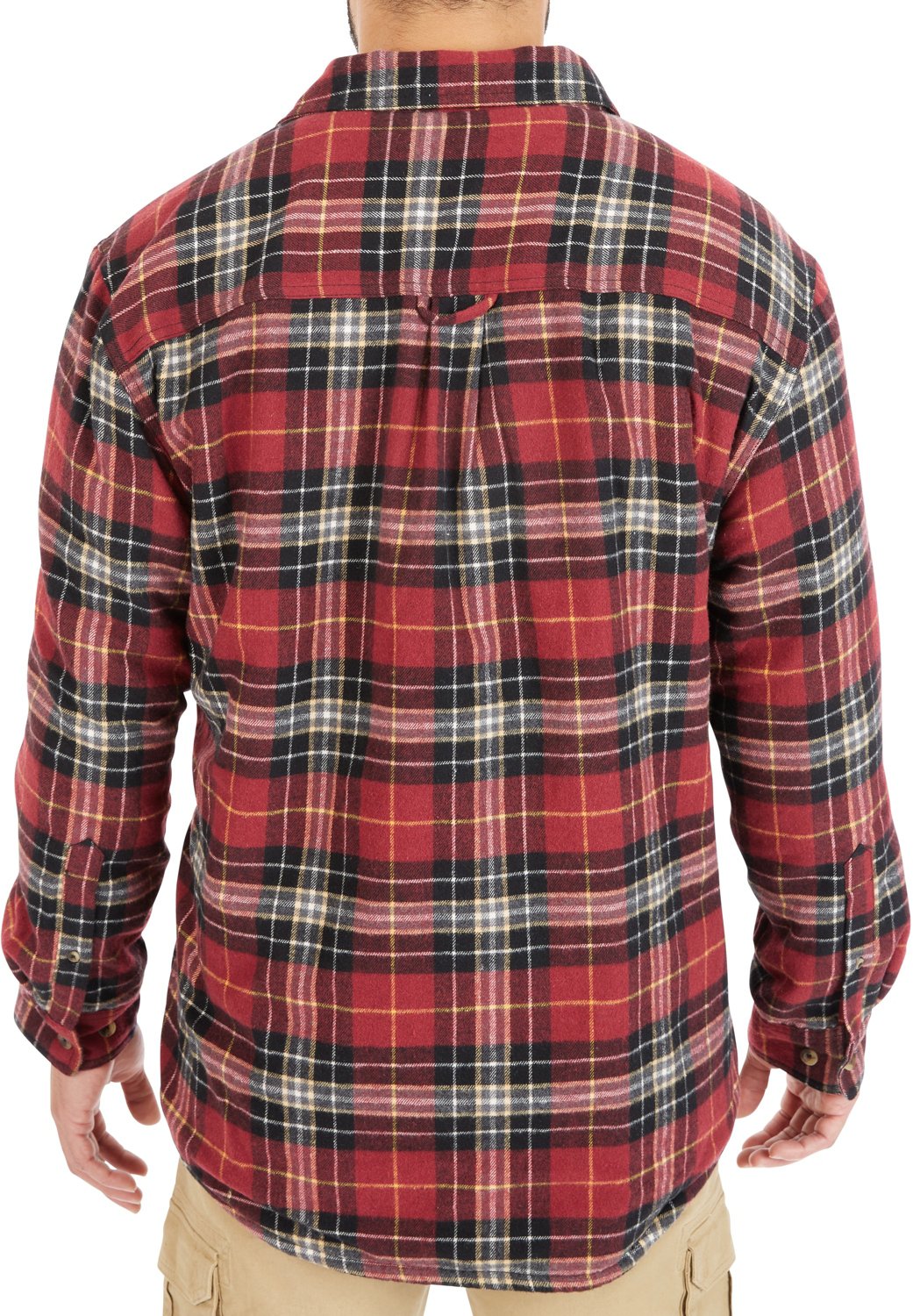 Smith's Workwear Men's Sherpa Lined Flannel Shirt Jacket - view number 3