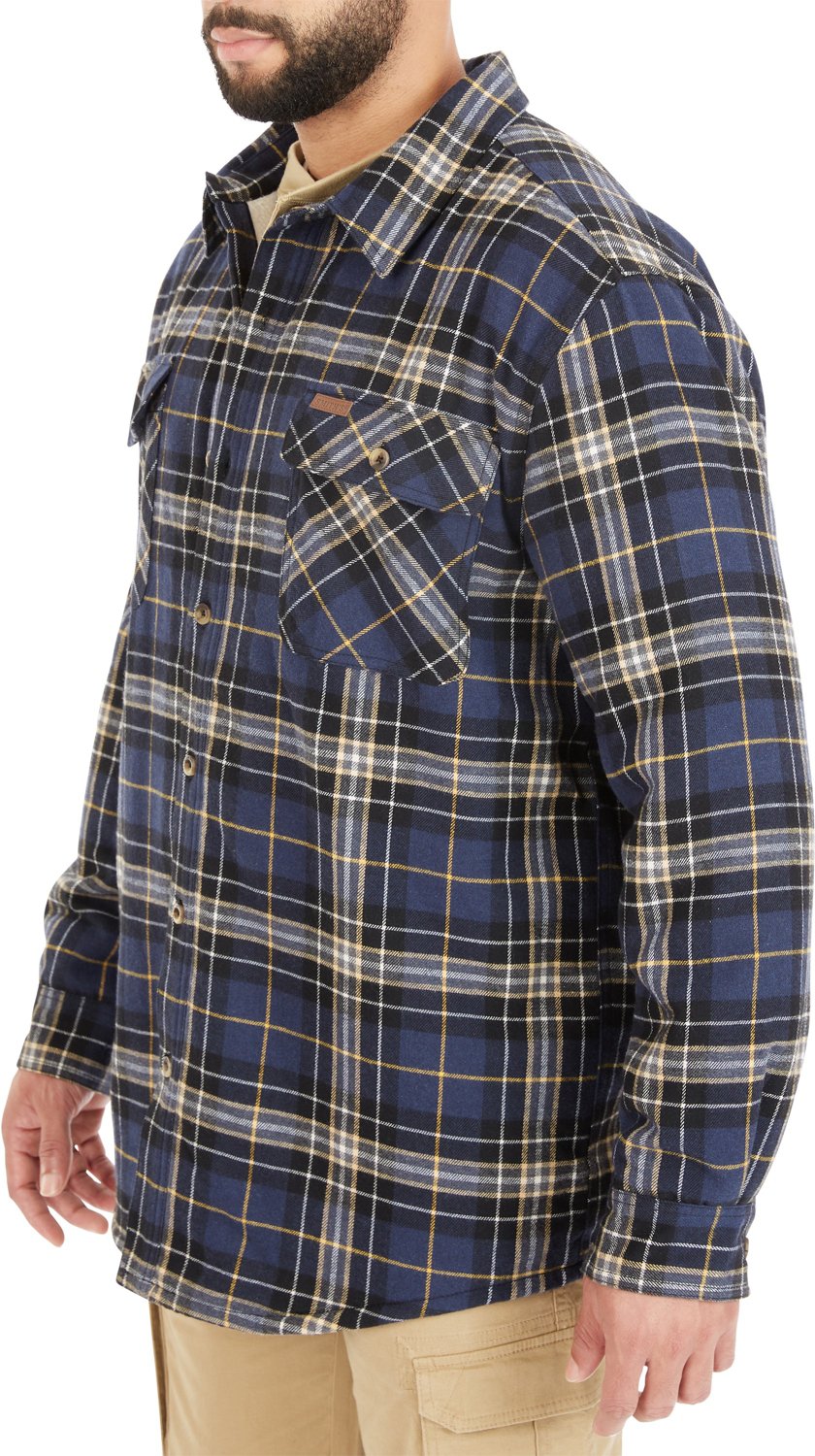 Smith's Workwear Men's Sherpa Lined Flannel Shirt Jacket - view number 2