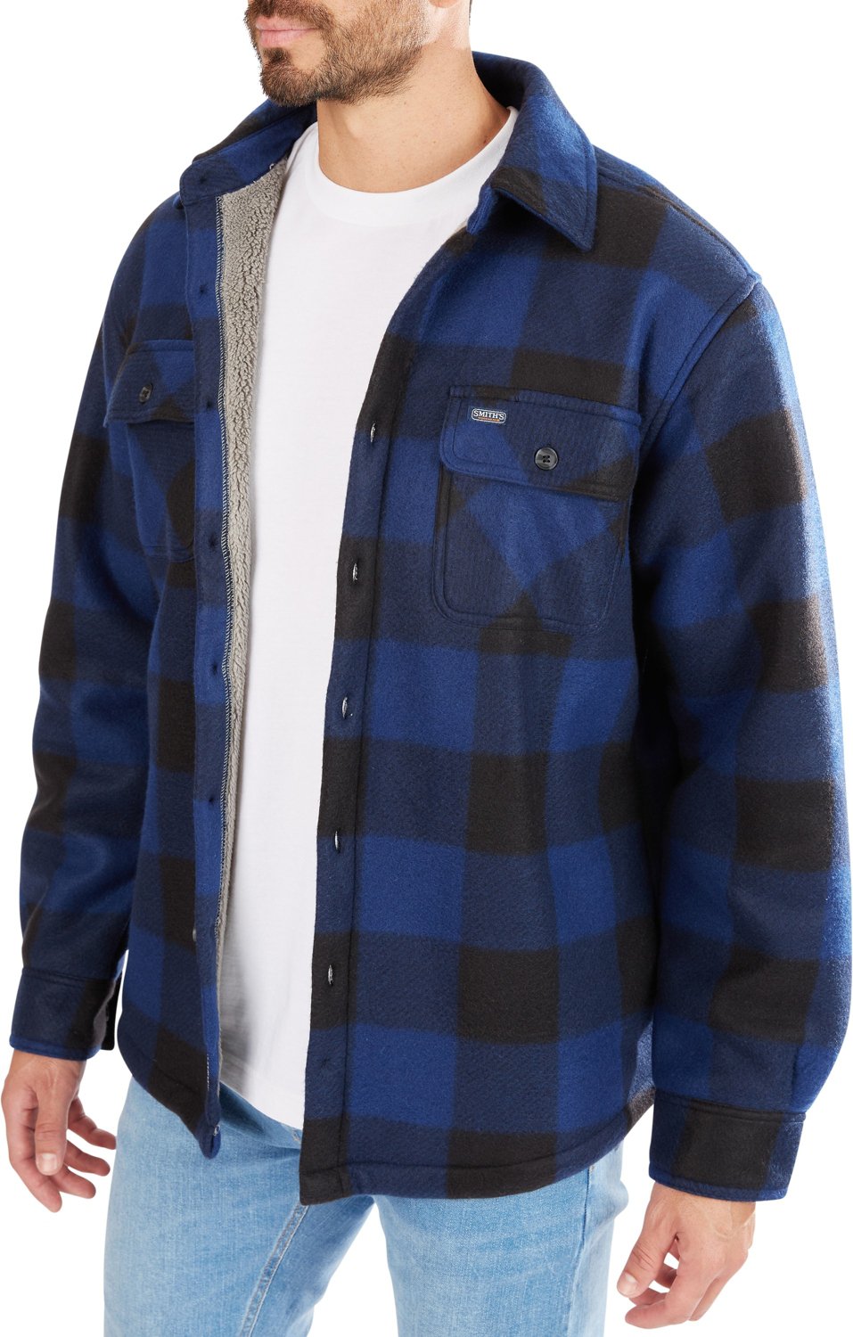 Smith's Workwear Men's Plaid Fleece Shirt Jacket                                                                                 - view number 2