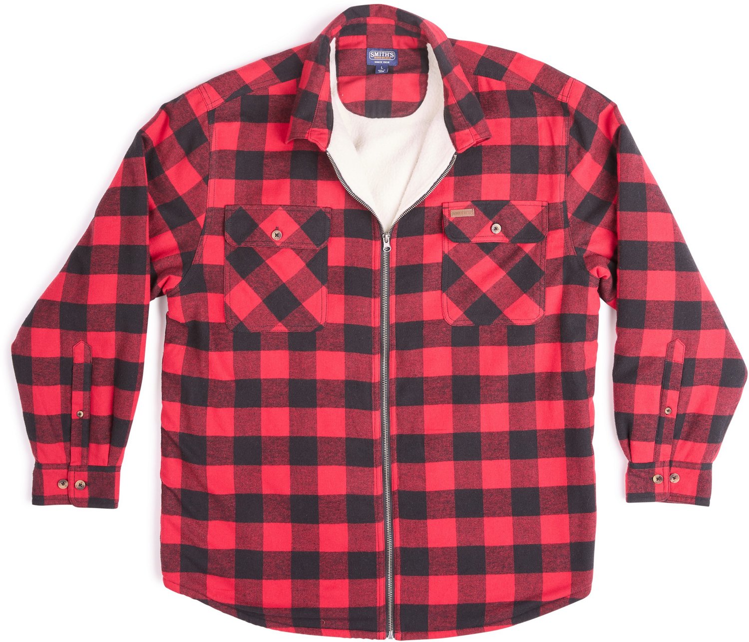 Smith's Workwear Men's Sherpa-Lined Flannel Jacket - view number 7