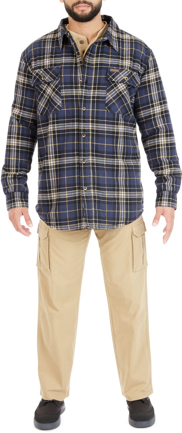 Smith's Workwear Men's Sherpa Lined Flannel Shirt Jacket - view number 4