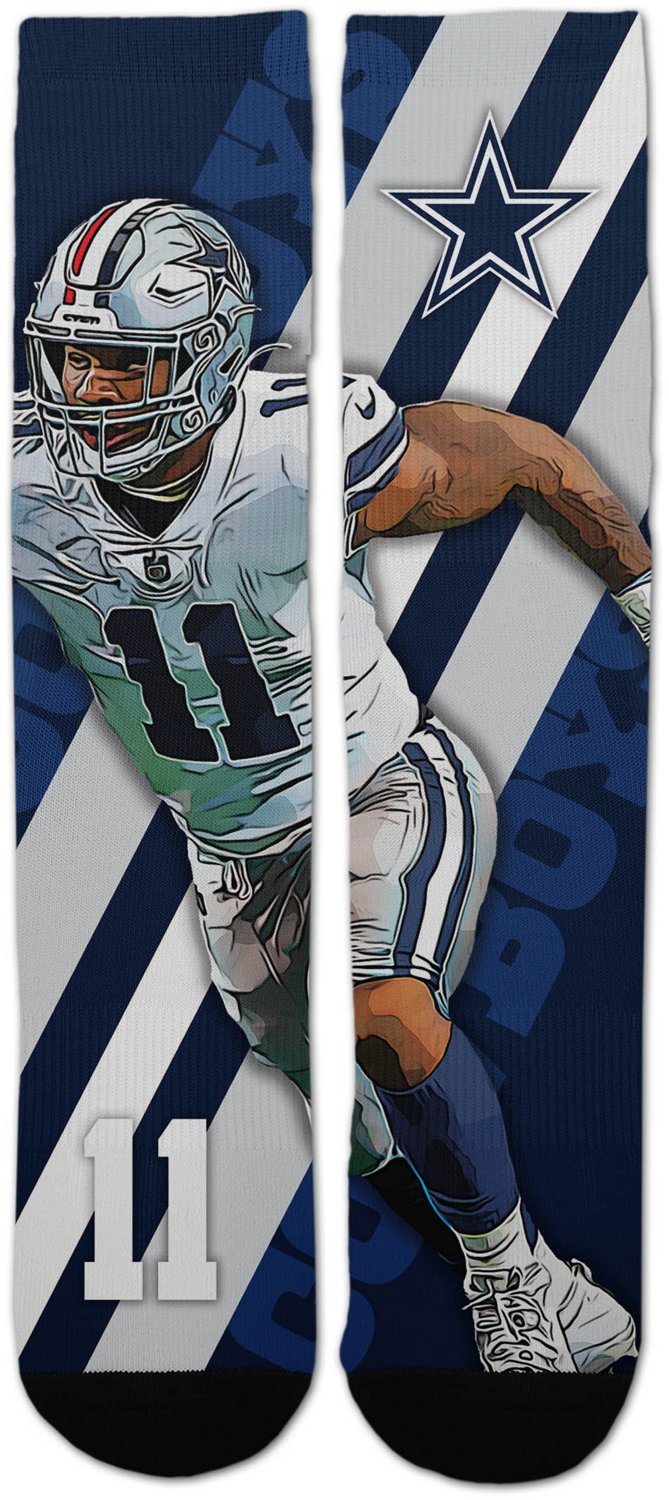 for Bare Feet Kids' Dallas Cowboys Micah Parsons 11 Record Breaker Crew Socks - Pro Licensed Novelty at Academy Sports