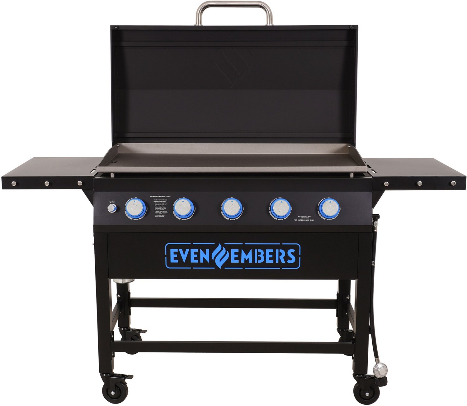 Even Embers 5-Burner Gas Griddle with Lid - view number 2
