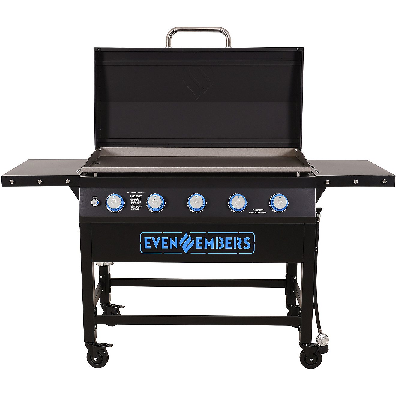 Even Embers 5-Burner Gas Griddle with Lid                                                                                        - view number 2