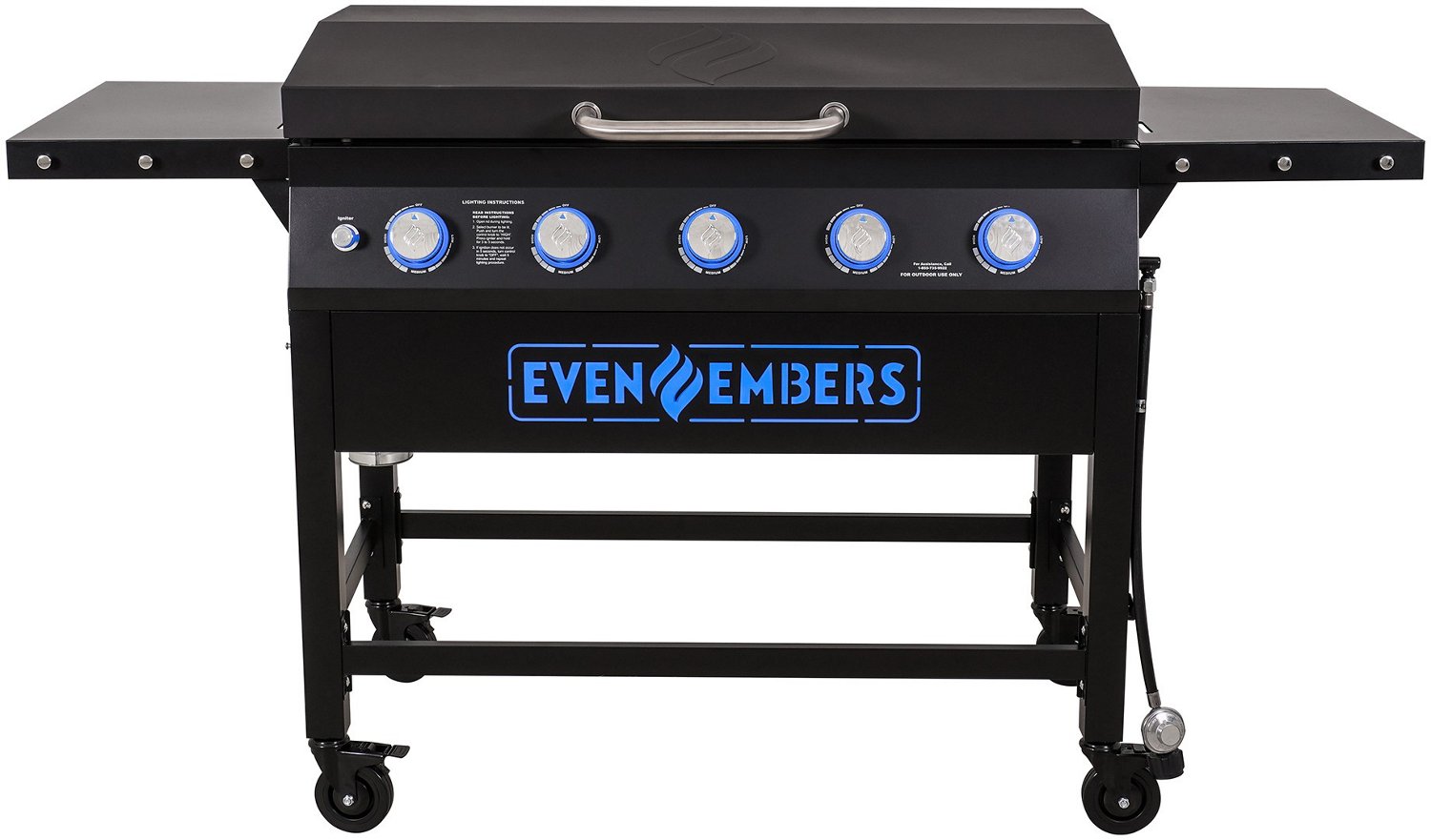 Even Embers 5-Burner Gas Griddle with Lid - view number 3