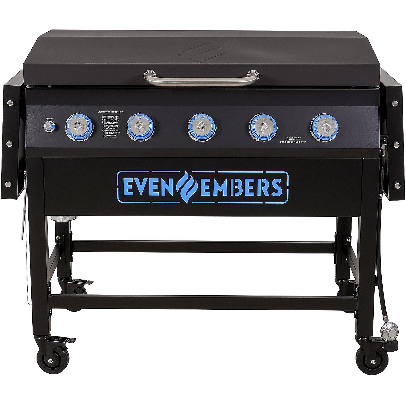 Even Embers 5-Burner Gas Griddle with Lid                                                                                        - view number 4