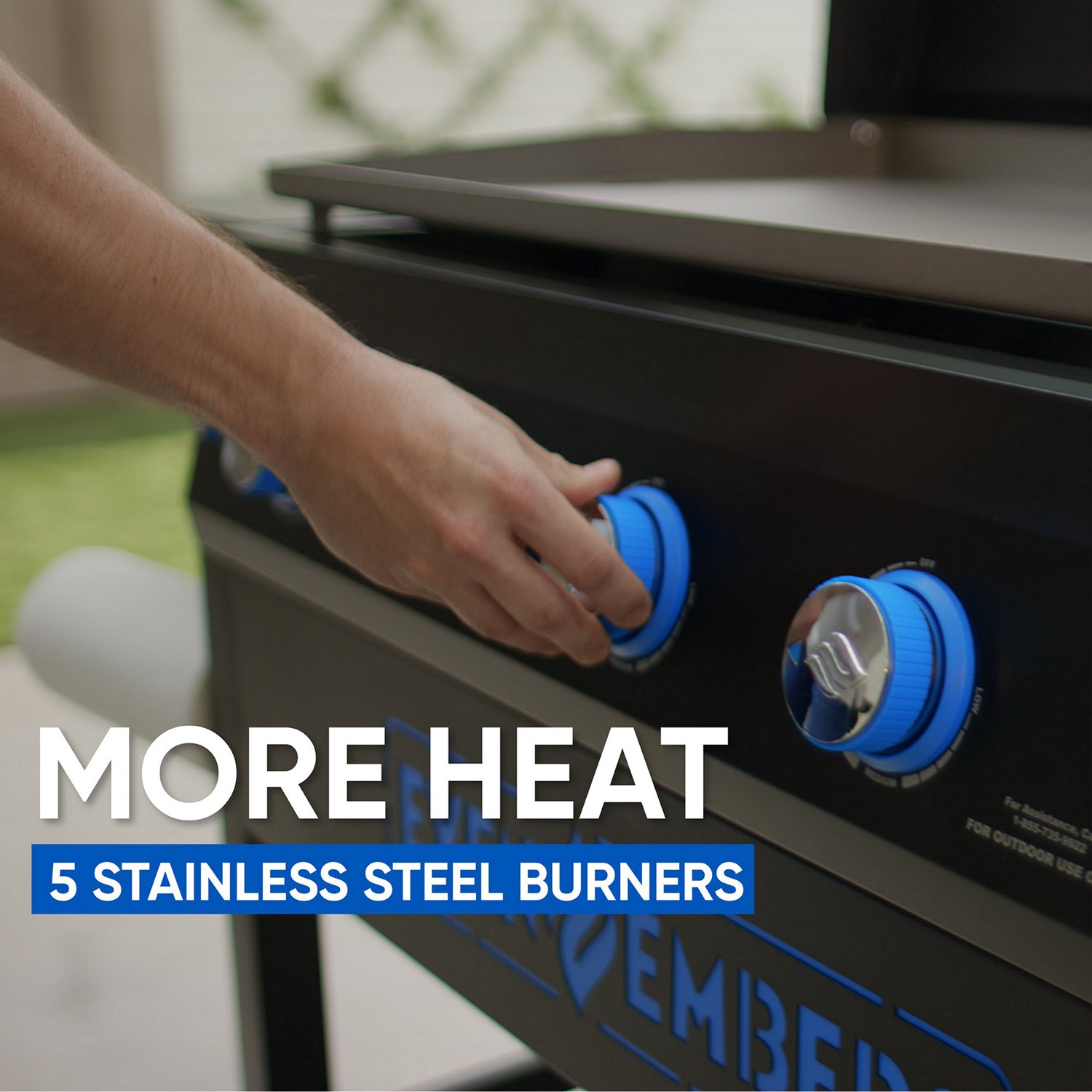 Even Embers 5-Burner Gas Griddle with Lid - view number 6