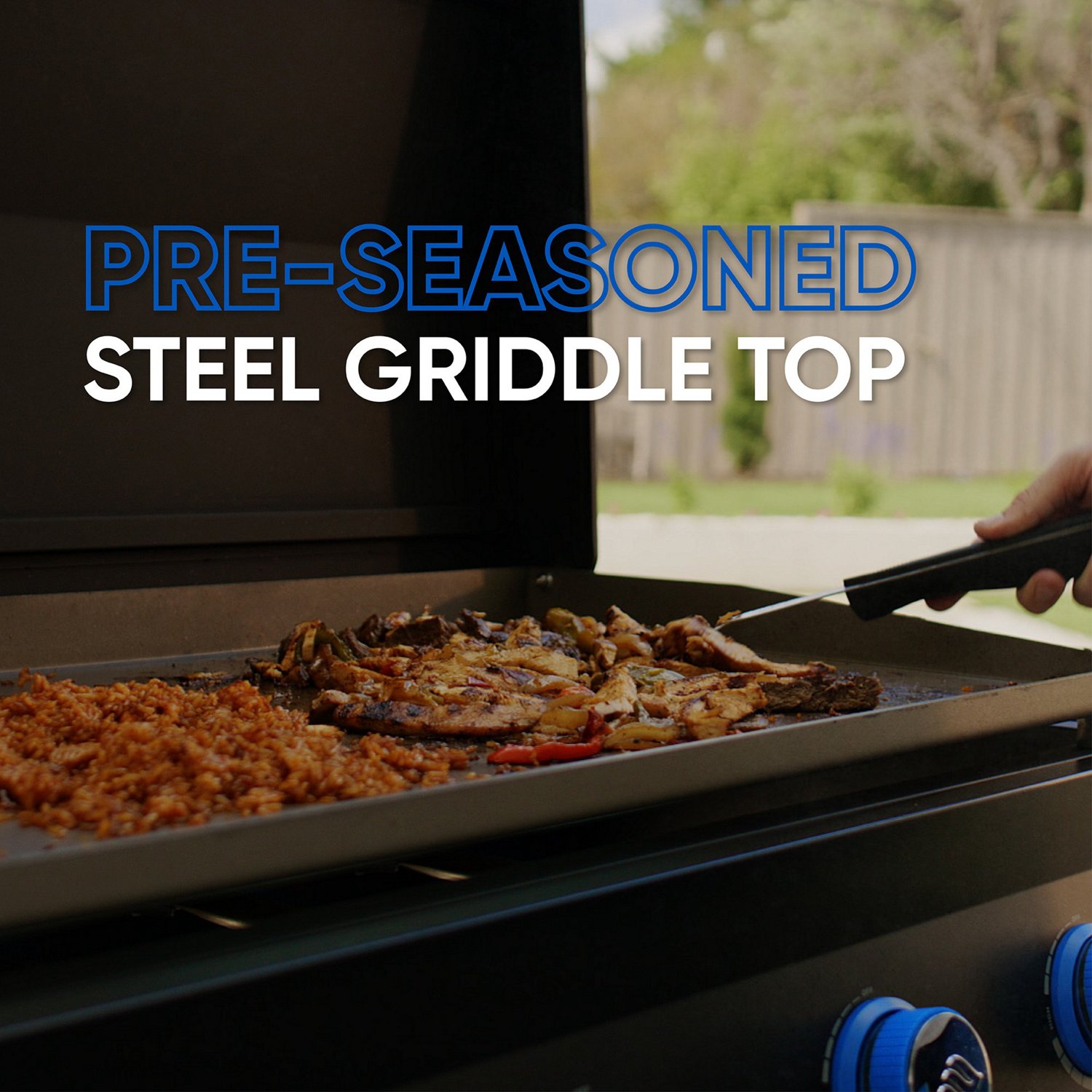 Even Embers 5-Burner Gas Griddle with Lid