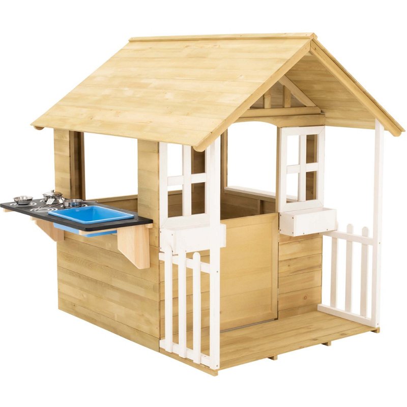 TP Toys Bakewell Wooden Playhouse Brown/Black - Swing Sets/Bounce Houses at Academy Sports