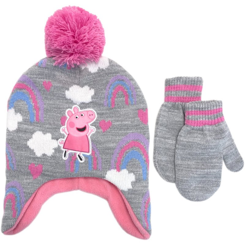 Disney Girls’ Peppa Pig Hat and Gloves Set Pink - Men's Headwear/Accessories at Academy Sports product image