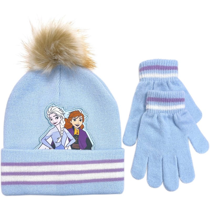 Disney Girls’ Frozen Hat and Gloves Set Blue - Men's Headwear/Accessories at Academy Sports product image