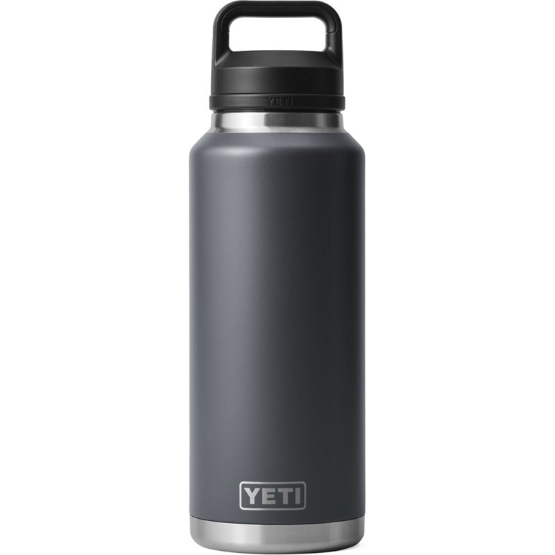 Yeti Rambler 46 oz Bottle with Chug Cap Charcoal - Thermos/Cups &koozies at Academy Sports