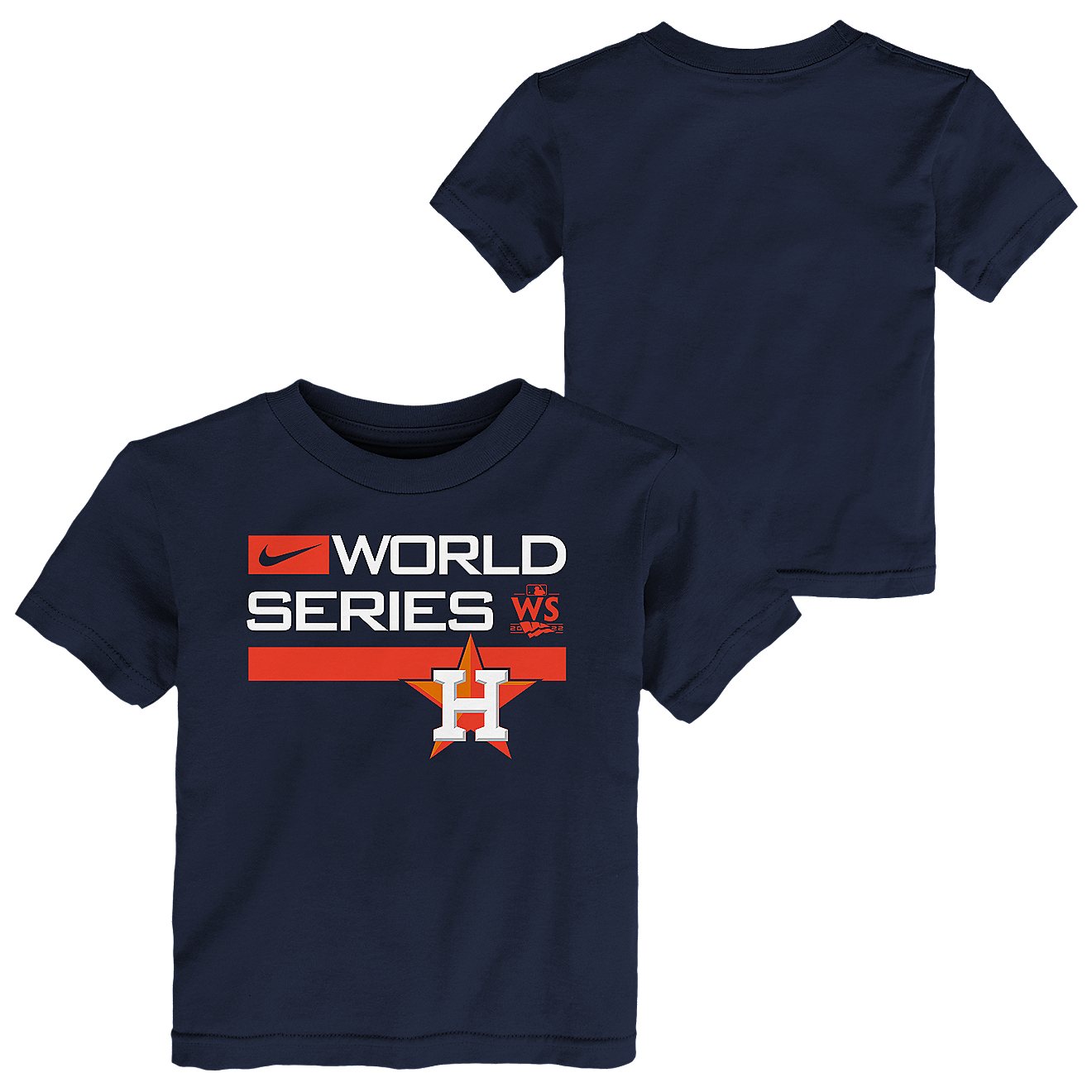 Nike Toddlers' Houston Astros 2022 World Series Participant Authentic Collection Dugout Short Sleeve T-Shirt                     - view number 3