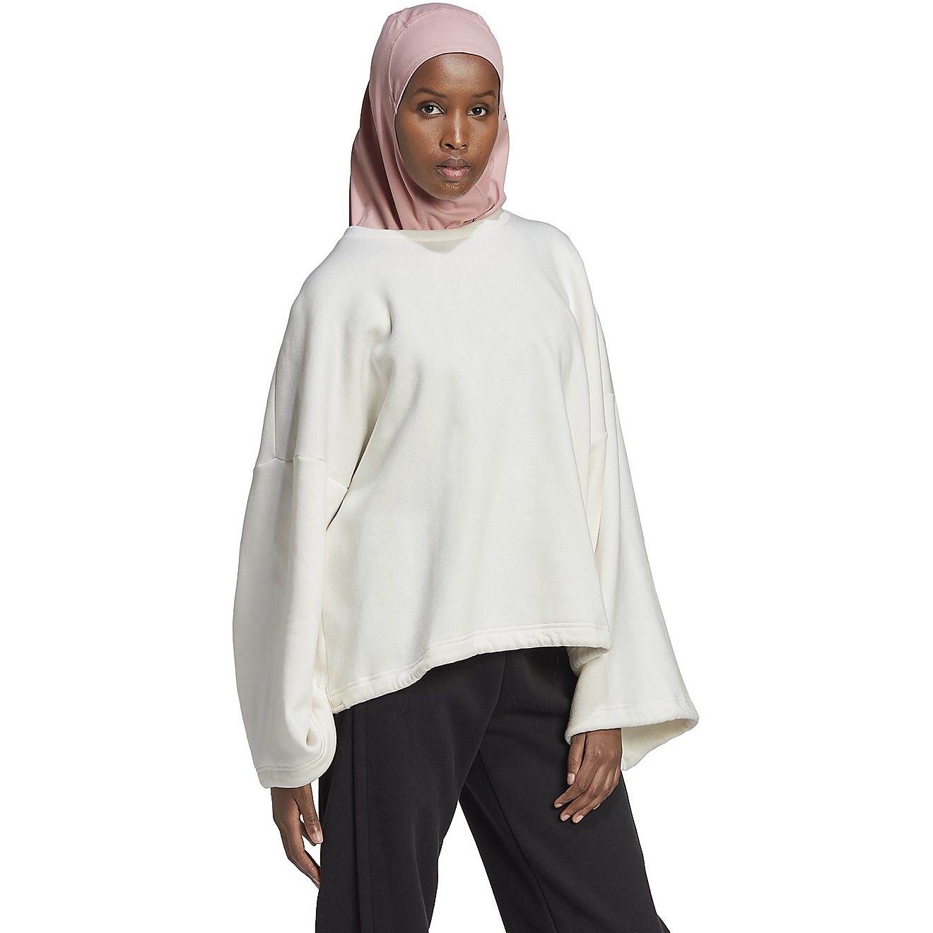 adidas Women’s Studio Lounger Sportswear Fleece Sweatshirt                                                                     - view number 4