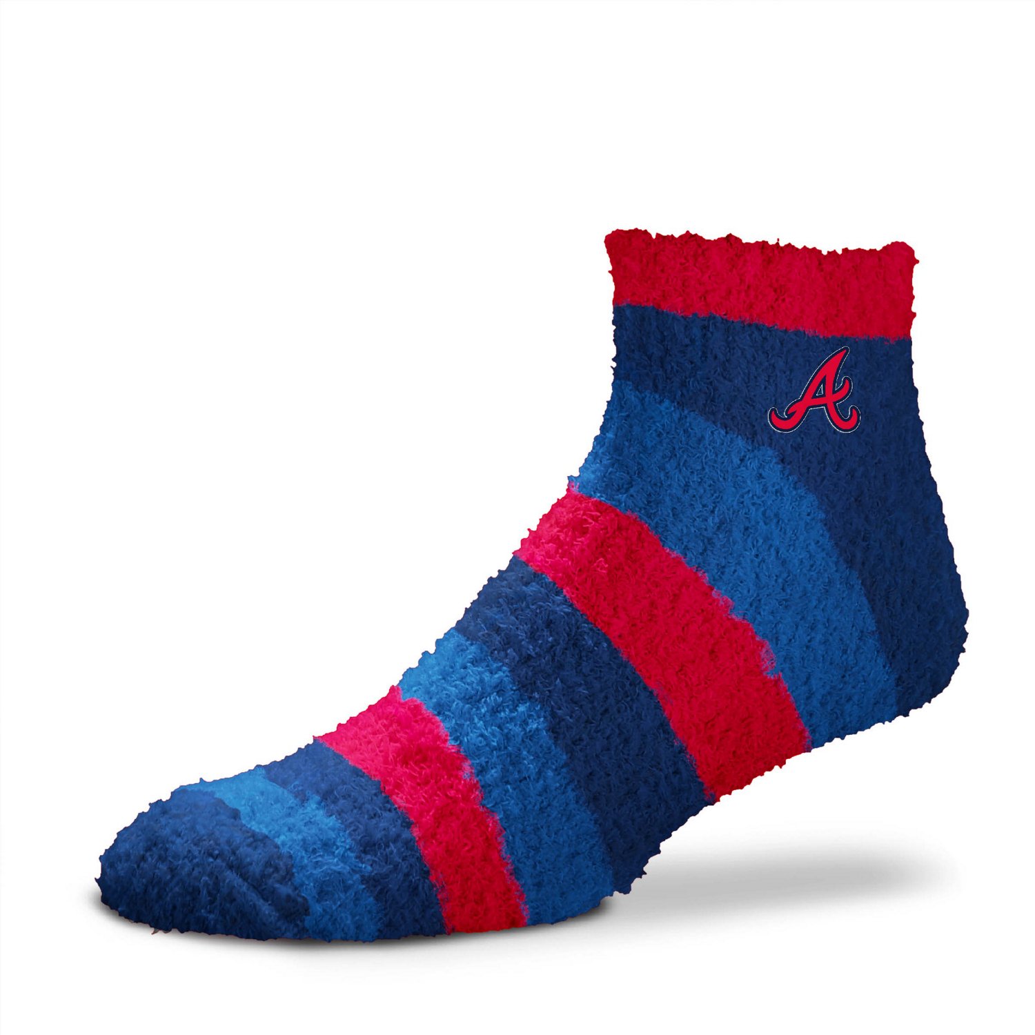 For Bare Feet Women's Atlanta Braves Rainbow Sleep Quarter Socks